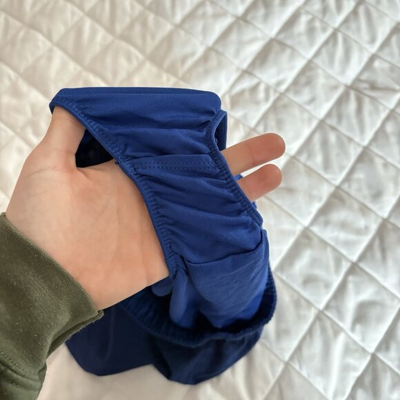 Nike Womens Dri-Fit Running Shorts Womens Size Small Blue Drawstring Liner - Picture 6 of 8